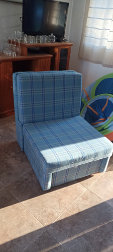 Sillón Cama Muy Práctico, Con Baulera Y Rueditas (Usado)
