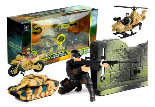 Set Militar Juguete Special Force Helicoptero Tanque Cadia