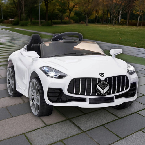 Kids House Carro Blanco Para Niños Montable Infantil Dash, con Luz, Música USB MP3, Educación Temprana, Batería Dual, Diseño Compacto y Seguro, Ideal para Aprender Jugando