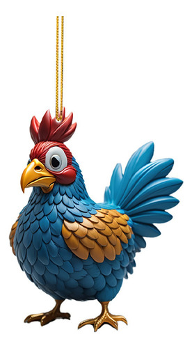 , Colgante De Coche Con Forma De Pájaro Navideño, 6 Unidades