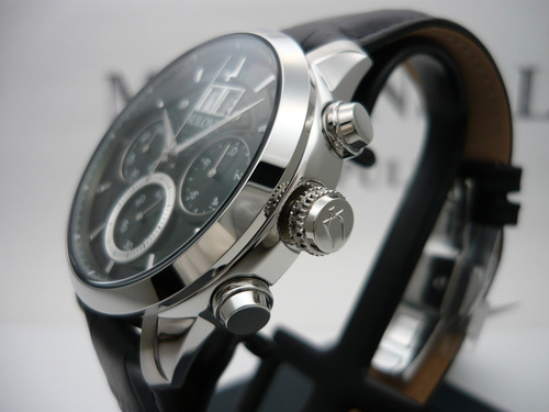 Bulova Sutton Clásico Crono Big Date 96b310 Fotos Reales Negro Acero Pulido Verde