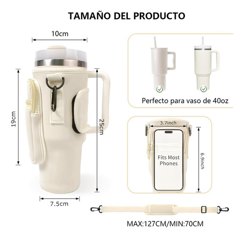 Funda Bolsa Para Termo Stanley 40oz Botellas Agua Con Correa