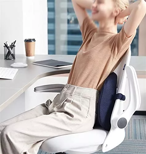 Cojín de asiento de coxis y almohada de apoyo lumbar para silla de