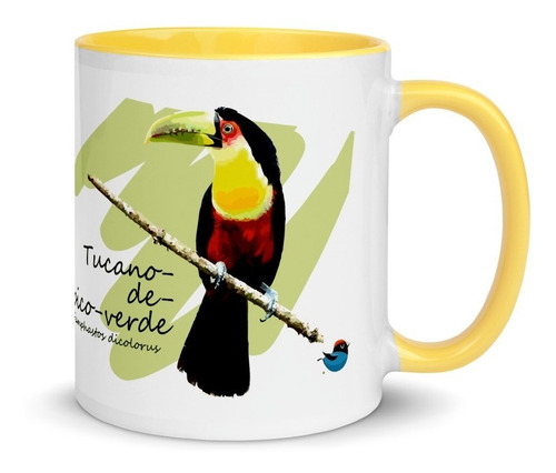 Imagem 5 de 7 de Caneca Personalizada Aves De Ubatuba (tucano De Bico Verde)