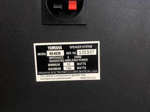 Bocinas Yamaha Como Denon, Onkyo, Technics Negro (Usado)
