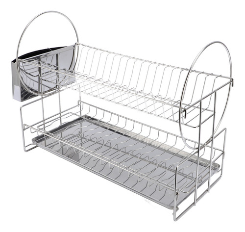 Estante Para Secar Platos De Cocina De Acero Inoxidable De 2