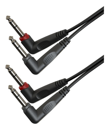 Cable De Audio Jack 6.3mm X2 A Jack 6.3mm X2 Estéreo3 Metros