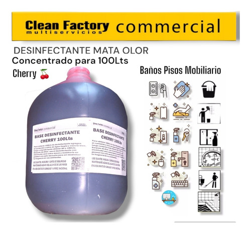 Desinfectante Aromatizante Concentrado Para Diluir 100lts