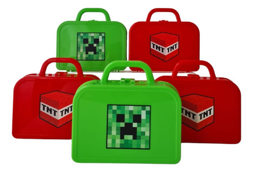 Set Premium Candy Bar Minecraft Valijita,tubo,posa,bote X40
