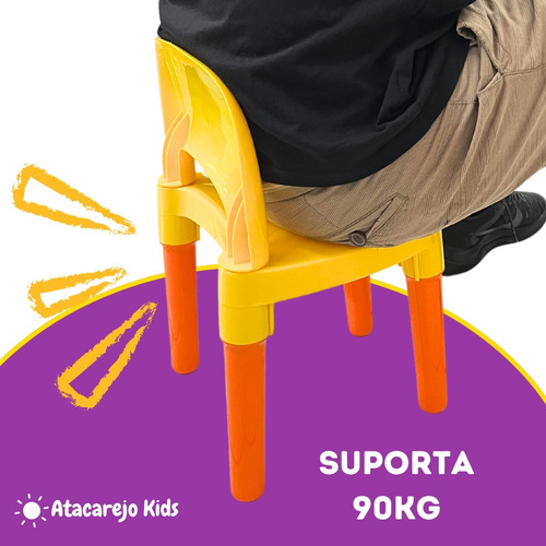 Mesinha Infantil Educativa Didática Alfabeto Com Cadeira
