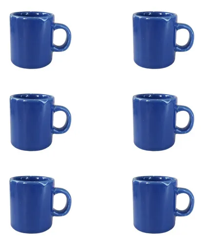 Set X7 Pz Cafetera Embolo 1000ml + 6 Jarros Cafe 100cc Bz3