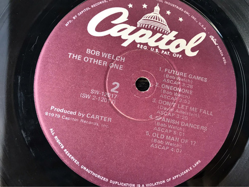 Disco Vinilo Bob Welch / The Other One (usa) (Usado)