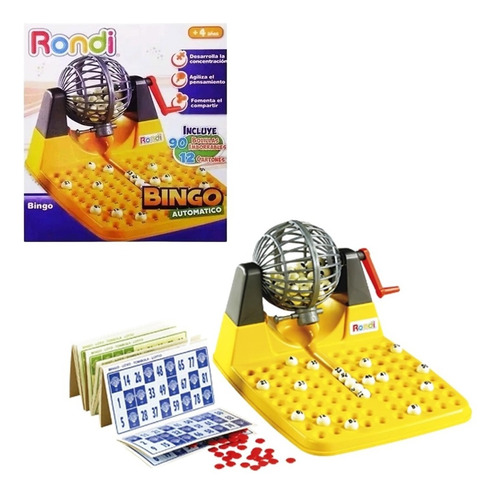 Bingo Automatico Juego Mesa Familiar Niño Rondi Original