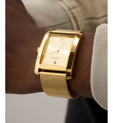 Reloj Dorado Guess Hombre Clyde Acero Inoxidable
