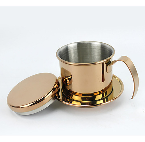 Vietnam Coffee Dripper Cafeteira Para Café Office Dourado