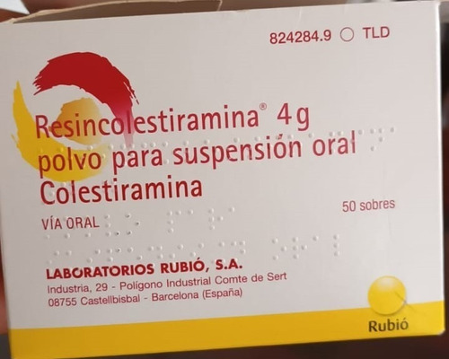 Imagen 4 de 5 de Resincolestiramina 4g Polvo P/suspens. Oral - Colestiramina