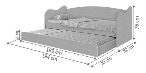 Sofá Cama Luke Branco Com Colchões