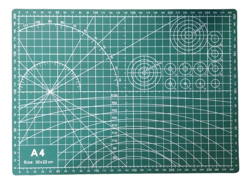 Tabla De Corte Plancha Placa Verde A4 30x22 Cm X1