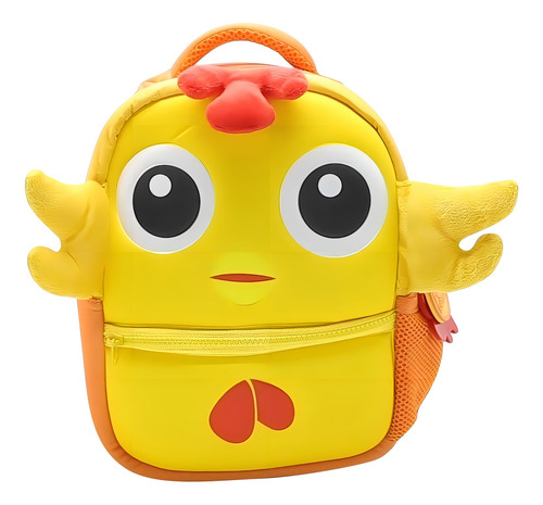 Mochila Animales Jardín Funny Pio Pio Color Amarillo