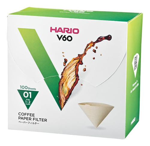 Filtros De Papel Para Café Hario V60, Tamaño 01, Naturales,