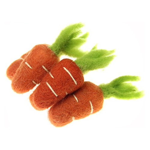 Zanahorias De Pascua De Lana Hechas Mano, Decoración D...