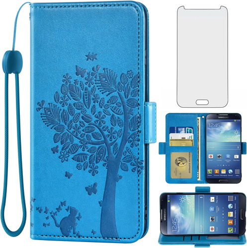 Asuwish Compatible Con Samsung Galaxy S4 Funda Tipo Cartera