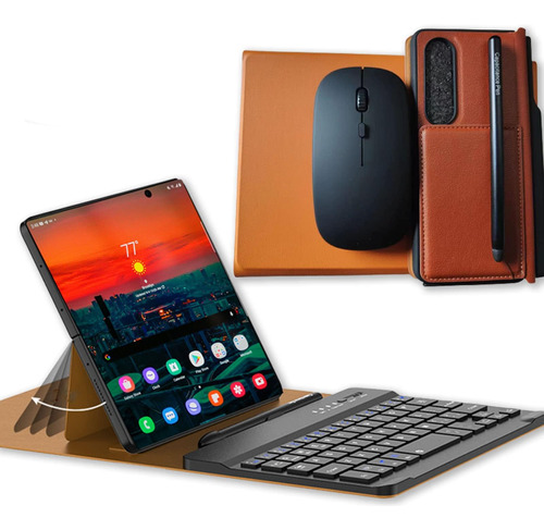 Funda Con Teclado Brand Set / Para Galaxy Z Fold / Brown