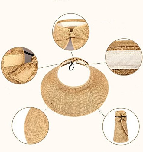 Sombrero De Paja Plegable Con Parte Superior VacĂa Para Vera