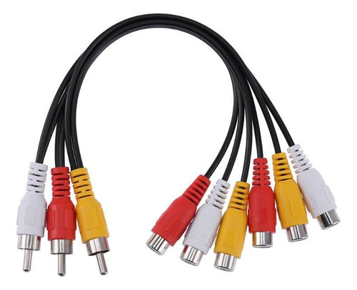 3rca Av Audio Video Splitter Cable 1 En 2 Salida 3 Macho 6 H
