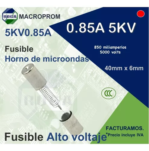 Fusible De Alto Voltaje 5kv 0.85a Para Hornos De Microondas