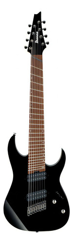 Guitarra elétrica de 8 cordas Ibanez RGms8-BK Multi Scale Bk Color Black Orientação para a mão direita