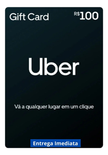 Cartão Presente Uber R$ 100 Gift Card (4x S/juros)