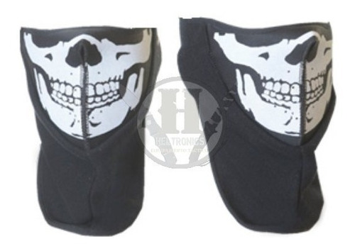 Mascara Tactica Negro Skull Neoprene Micropolar Moto Airsoft