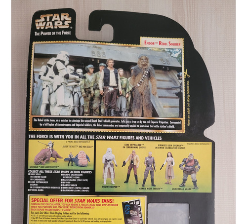 Star Wars Potf, Green Card Diapositiva, Endor Rebel Soldier
