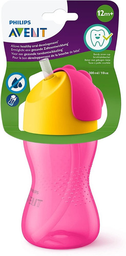 Vaso Antiderrame Pajita 300ml +12 Avent Straw Cup Maternelle