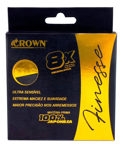 Linha Multifilamento Finesse 8x 0,30mm 60lbs 300m - Crown