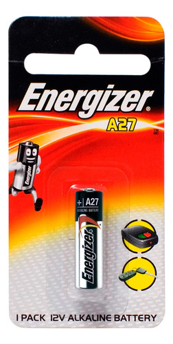 Pilha Alcalina A27 12v Energizer - Cartela Com 1 Pilha