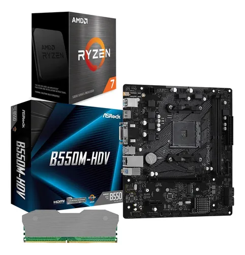 Combo Board B550m Procesador Amd Ryzen 7 5800x Ram 32gb Pc
