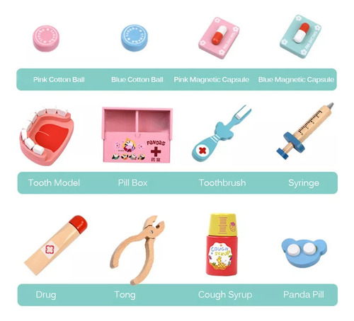 Q Set Toy Doctor Dentist Con Todos Los Accesorios Para