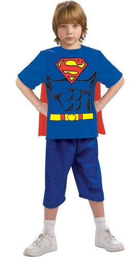 Camiseta Superman Con Capa Niño Disfraces De Halloween