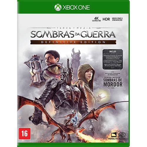 Jogo Xbox One Sombras Da Guerra Definitive Edition (lacrado)