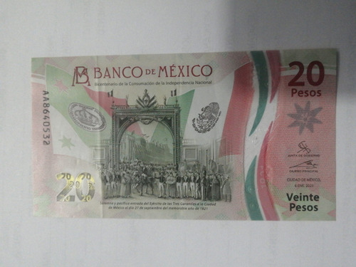 Billete 20 Pesos Numeración Aa