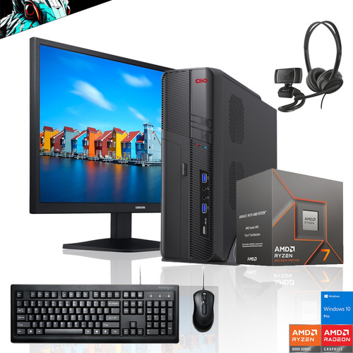 Pc Mini + Mon 22 + Perif: Amd 8700g 16g 1tb Radeon 780m Wifi