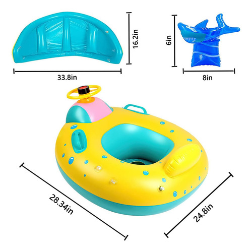 Flotador De Piscina Para Niños Con Toldo,bonito Anillo