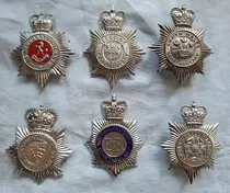 Comprar Coleccion 6 Insignias Escudos Para Casco Bobby Ingles Polic