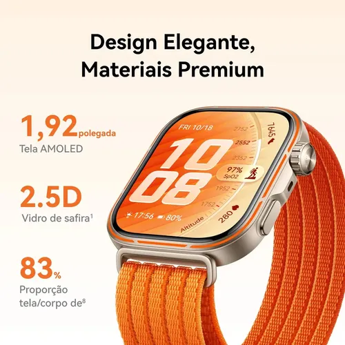 Smartwatch Huawei Watch Fit 5 Pro Tela Fullview Amoled De 1,92