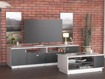 Comprar Combo Mesa Rack Tv Led + Mesa Ratona Melamina Texturada