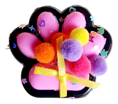 Squishy Mochi Brillo Huella Patita Gato Souvenir X12 Unid Surtido