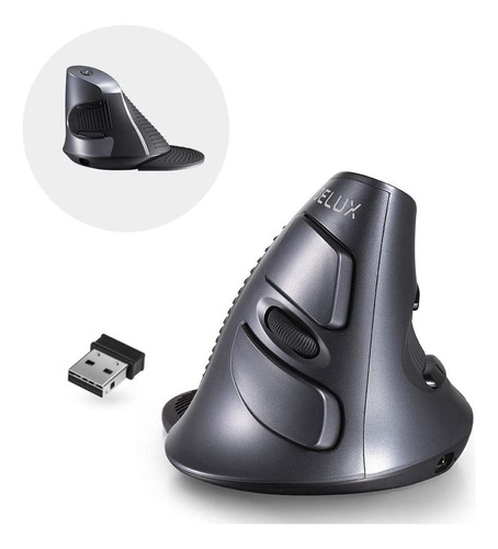 Delux Ratón Ergonómico, Inalámbrico Y Bluetooth (m618g-db)