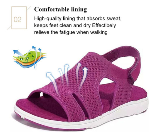 Sandalias Casuales Elásticas Y Transpirables